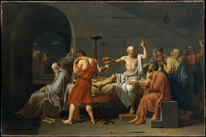 Jacques-Louis David&#039;s painting &#039;The Death of Socrates&#039; 1787.