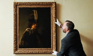 The newly authenticated Rembrandt self-portrait.