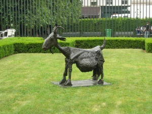 Picasso&#039;s goat sculpture.