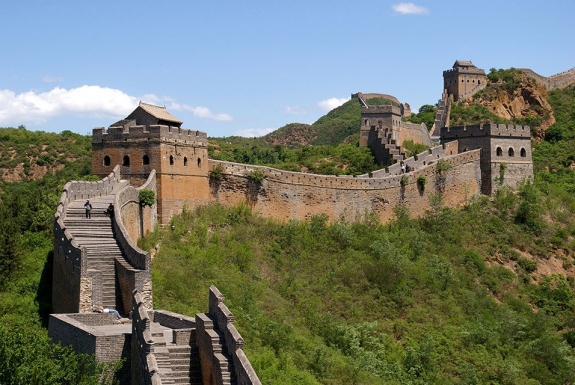 An area of the sections of the Great Wall at Jinshanling.