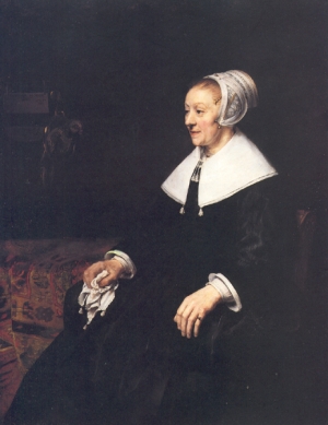 Rembrandt&#039;s portrait of Catrina Hooghsaet.