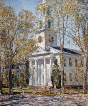Frederick Childe Hassam (1859-1935) Church at Old Lyme, 1906, Oil on canvas, 30 1/8 x 25 1/4 inches
