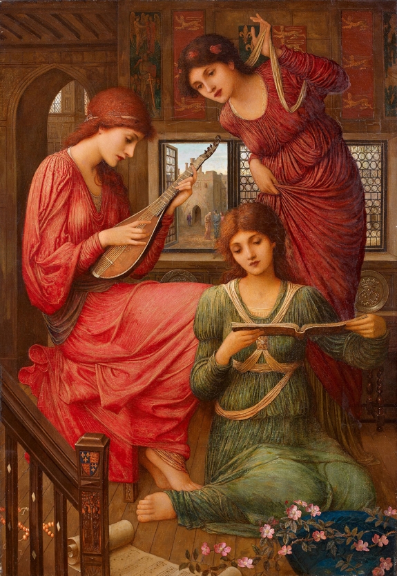 John Melhuish Strudwick&#039;s &#039;In the Golden Days,&#039; 1907.