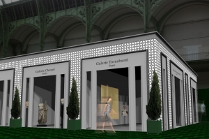 A rendering of Jacques Grange&#039;s design for the 2014 Biennale des Antiquaires.