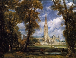 John Constable executed a number of paintings of Salisbury Cathedral. Pictured: &#039;Salisbury Cathedral from Bishop&#039;s Grounds.&#039;