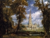 John Constable executed a number of paintings of Salisbury Cathedral. Pictured: 'Salisbury Cathedral from Bishop's Grounds.'