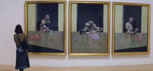 A triptych by Francis Bacon on view at Tate Britain.