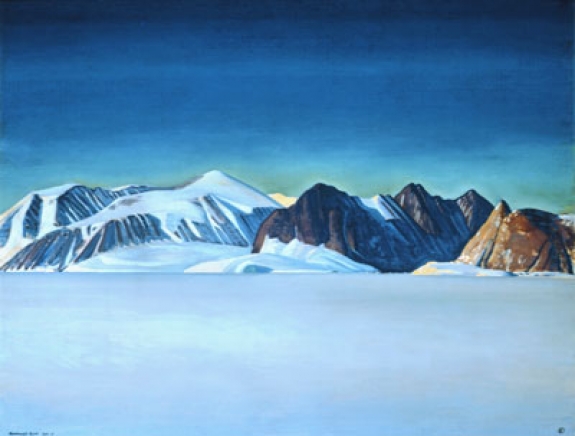 Rockwell Kent, Blue Day, circa 1935-37, oil on canvas. Collection of Deborah and Edward Shein.