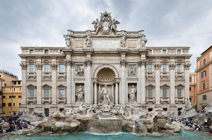 The Trevi Fountain.