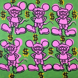 Keith Haring&#039;s &#039;Andy Mouse,&#039; 1985.