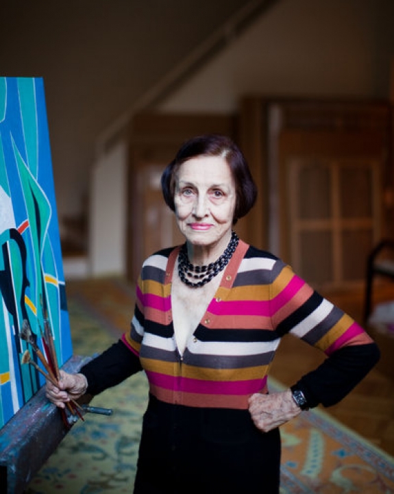 Françoise Gilot earlier this month in her Manhattan atelier.