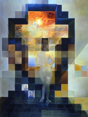 Salvador Dali&#039;s &#039;Gala Contemplating the Mediterranean Sea Which at Twenty Meters Becomes the Portrait of Abraham Lincoln (Homage to Rothko),&#039; 1976.