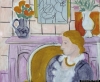 A detail of Henri Matisse's 'Woman in Blue in Front of a Fireplace,' circa 1937.