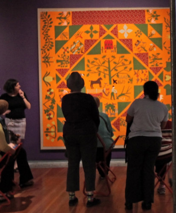 A quilts exhibition at the American Folk Art Museum on West 53rd Street.