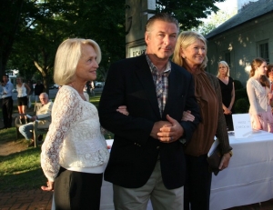 Ruth Applehof, executive director, Guild Hall, with Alec Baldwin and Martha Stewart. 