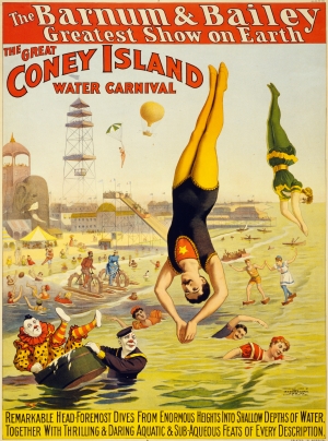 A poster for the Coney Island Water Carnival.
