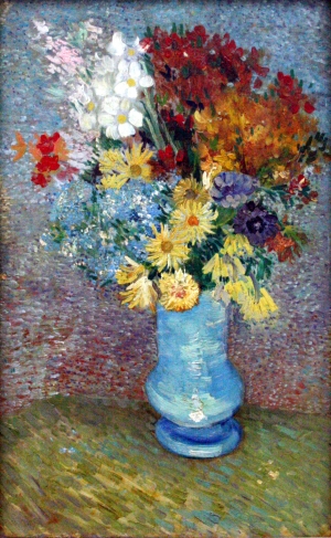 Vincent van Gogh&#039;s &#039;Flowers in a Blue Vase,&#039; circa 1889-1890.