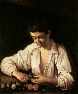 Caravaggio&#039;s &#039;Boy Peeling a Fruit.&#039;
