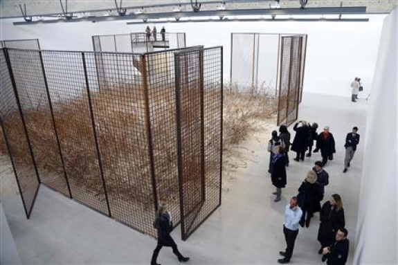 General view of &#039;Morgenthau Plan 2012&#039; art works by German artist Anselm Kiefer during a media visit at the Gagosian Gallery in Le Bourget near Paris October 15, 2012. 