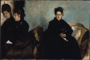 Edgar Degas&#039; &#039;Duchessa di Montejasi with Her Daughters, Elena and Camilla,&#039; circa 1876.