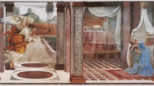 Sandro Botticelli&#039;s &#039;The Annunciation of San Martino alla Scala,&#039; 1481.