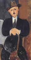 Amedeo Modigliani's 'Man Seated with a Cane.'