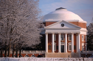 The University of Virginia campus at Charlottesville, designed by Thomas Jefferson.