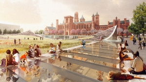 A rendering of the Smithsonian&#039;s future South Mall Campus.
