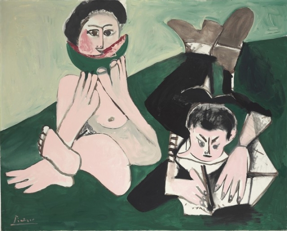 Pablo Picasso’s &#039;Mangeuse de Pasteque et Homme Ecrivant.&#039;