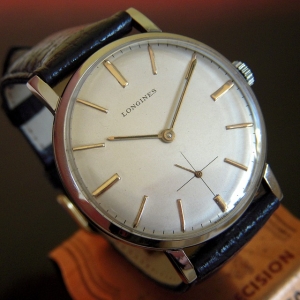 A vintage Longines watch.