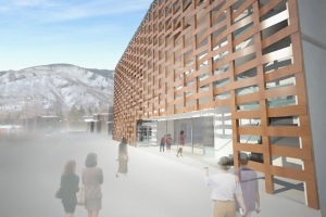 A rendering of the new Aspen Art Museum.