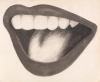 Tom Wesselmann, Drawing for Mouth #3 1963, charcoal on paper, 48 x 63 1/2 inches