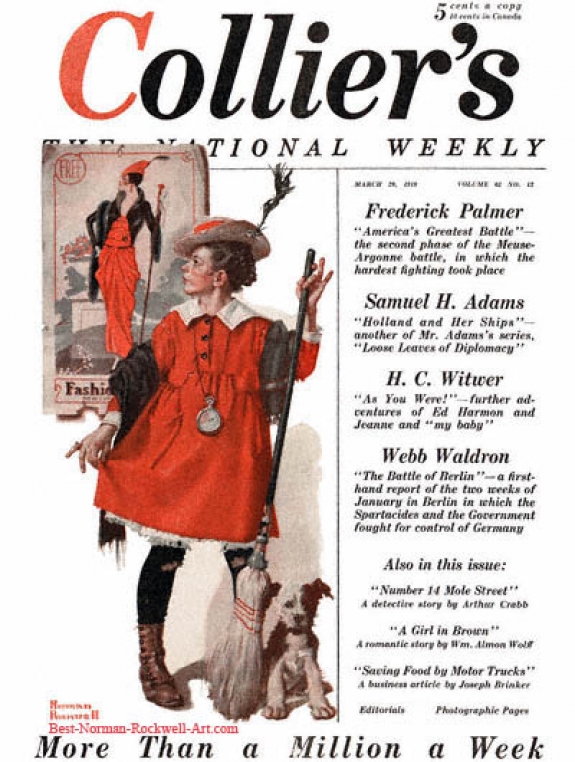 Norman Rockwell&#039;s &quot;The Little Model&quot; (seen here on the cover of Collier&#039;s magazine) was appraised for $500,000 on &quot;Antiques Roadshow.&quot;