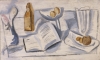 Stuart Davis' '(Still Life With) Book, Compote and Glass,' 1922. Oil on canvas, 18 1/2 x 30 inches.