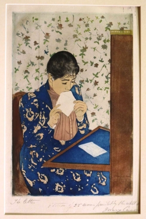 Mary Cassatt&#039;s &#039;The Letter,&#039; 1891. Drypoint and aquatint.