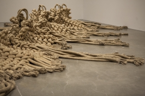 A work from the ICA&#039;s &#039;Fiber Sculpture: 1960-Present.&#039;