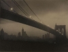 The collection includes works by Karl Struss. Pictured: Struss' 'Brooklyn Bridge - Nocturne,' 1912.