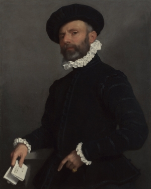A portrait by Giovanni Battista Moroni.