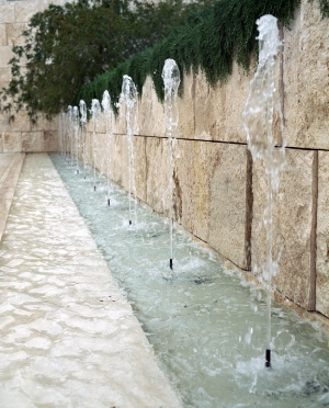 Fountains at the Getty Center, Los Angeles.