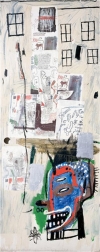 "Overrun" (1985) by Jean-Michel Basquiat sold for 1.1 million pounds with fees at an evening auction of 29 lots of contemporary art at Phillips de Pury & Co. in London. 