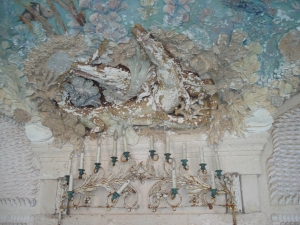 A portion of Robert Winthrop Chanler&#039;s pool grotto wall and ceiling mural at the Vizcaya Museum and Gardens, Miami.