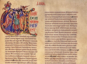 A page from the Winchester Bible.
