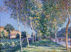Alfred Sisley&#039;s &#039;The Lane of Poplars at Moret,&#039; 1890.