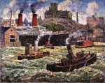 Ernest Lawson (American, 1873â€“1939) Hoboken Water Front, about 1930, Oil on canvas, 40 x 50 in., Frame: 48 x 58-1/2 x 2-1/2 in., Gift of R. H. Norton, 46.12