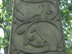 Detail of birds on Audubon’s grave in Trinity Cemetery