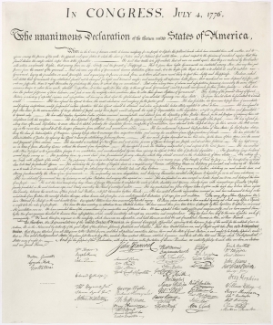 The Declaration of Independence.