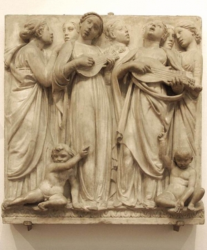 Cantoria: second top relief (detail) 1431-38.
