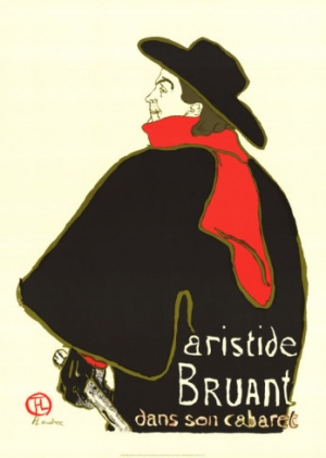 The missing lithograph, Henri de Toulouse-Lautrec&#039;s &#039;Artiside Bruant Dans Son Cabaret, 1893&#039; is similiar to this work by the artist.