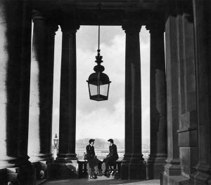 Cecil Beaton, Wren Officers framed by Sir Christopher Wren colonade at the Royal Naval College, Greenwich 1941.