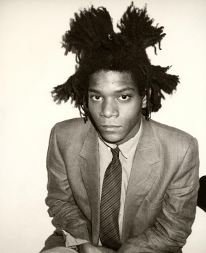 Portrait of Jean-Michel Basquiat by Andy Warhol.